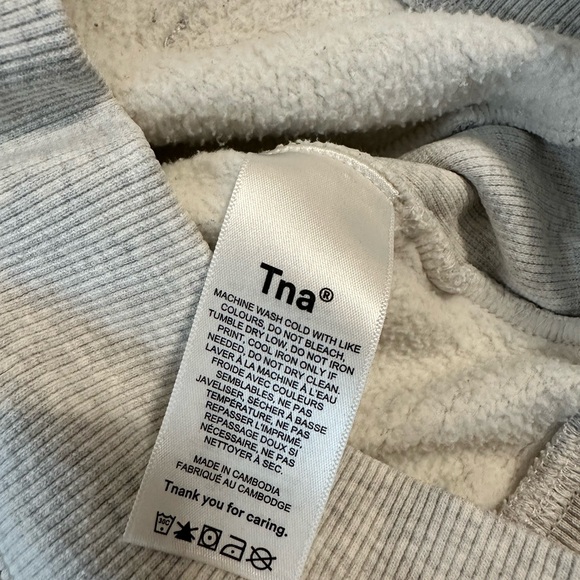 TNA cozy boyfriend hoodie in heather cloud white - Picture 7 of 9